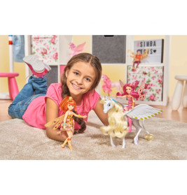 Simba Mia and me Einhorn Onchao – Mit beweglichen Flügeln, Bürste & Haarclips (ca. 25 cm) | Ab 3 Jahre