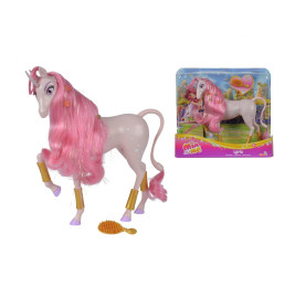 Simba Toys Mia and me Einhorn Lyria 25 cm – Spielzeug mit Bürste & Clips