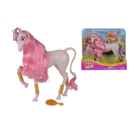 Simba Toys Mia and me Einhorn Lyria 25 cm – Spielzeug mit Bürste & Clips