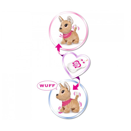 Chi Chi Love Puppy Friends – Interaktiver Plüschhund, 2 Varianten, läuft & bellt