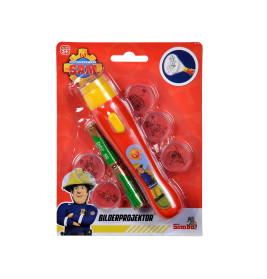 Simba Feuerwehrmann Sam Projektor – Bilder an die Wand zaubern – Inkl. 6 Motive & Batterien