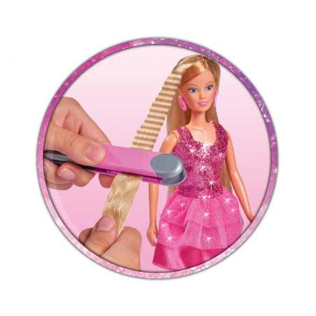 Steffi Love Hair Stylist Puppe mit Locken & Glätteisen – Set für Kinder