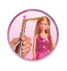 Steffi Love Hair Stylist Puppe mit Locken & Glätteisen – Set für Kinder