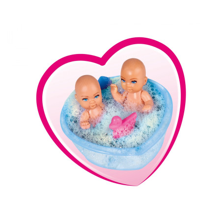 Steffi Love Welcome Twins Babyset – Puppenset mit Wickeltisch & Zubehör