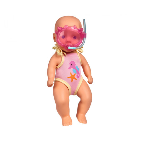 New Born Baby Badepuppe 30cm mit Schwimmbrille & Blubberfunktion | Simba Toys