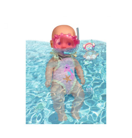 New Born Baby Badepuppe 30cm mit Schwimmbrille & Blubberfunktion | Simba Toys