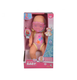 New Born Baby Badepuppe 30cm mit Schwimmbrille & Blubberfunktion | Simba Toys
