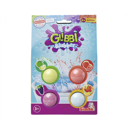 Simba Glibbi Blubber – Bunte Sprudel-Badekugeln mit 4 Düften