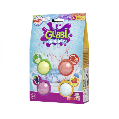 Simba Glibbi Blubber – Bunte Sprudel-Badekugeln mit 4 Düften
