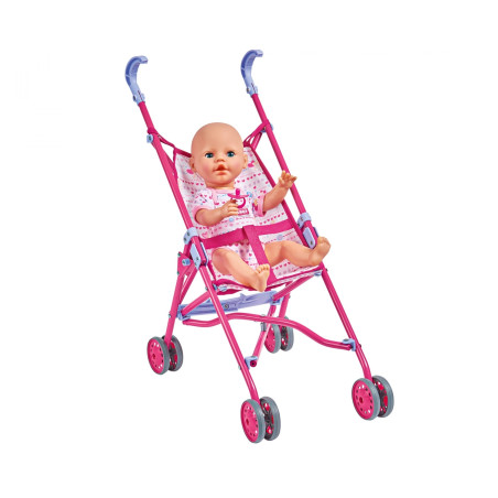 Simba Toys Puppenbuggy Pink – Faltbar & Praktisch für Kinder ab 3 Jahren