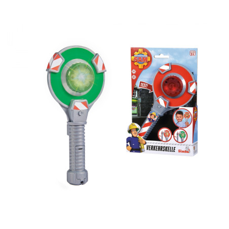 Simba Feuerwehrmann Sam Verkehrskelle mit Lichtfunktion – für kleine Helden ab 3 Jahren