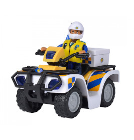 Simba Feuerwehrmann Sam Polizei Quad mit Malcolm Figur | Spielzeug ab 3 Jahre