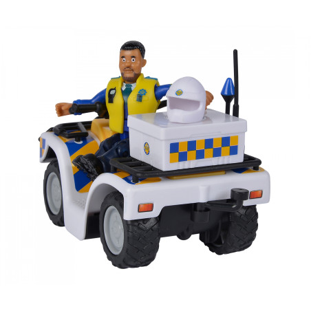 Simba Feuerwehrmann Sam Polizei Quad mit Malcolm Figur | Spielzeug ab 3 Jahre