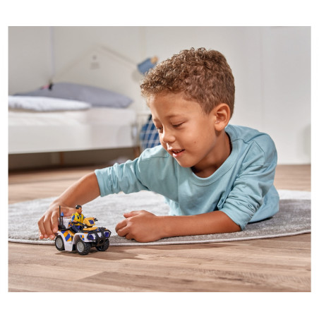 Simba Feuerwehrmann Sam Polizei Quad mit Malcolm Figur | Spielzeug ab 3 Jahre