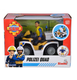 Simba Feuerwehrmann Sam Polizei Quad mit Malcolm Figur | Spielzeug ab 3 Jahre