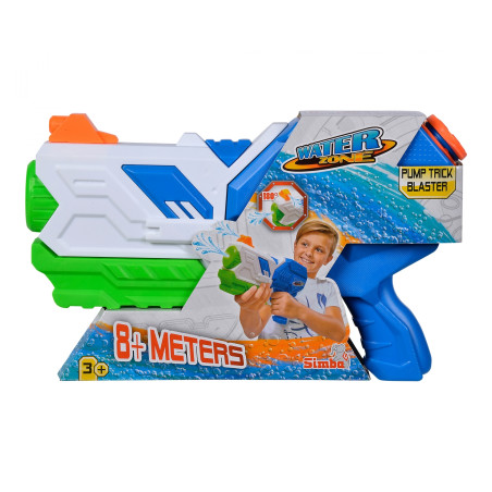 Simba Toys Waterzone Pump Trick Blaster – 28cm Wasserpistole mit Doppelstrahl & 750ml Tank