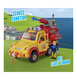 Simba Feuerwehrmann Sam Venus 2.0 Feuerwehrauto mit Figur – Originalsounds & Licht