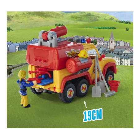 Simba Feuerwehrmann Sam Venus 2.0 Feuerwehrauto mit Figur – Originalsounds & Licht