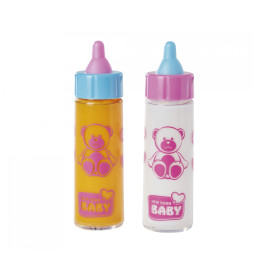 Simba New Born Baby – 2 Magische Fläschchen (Milch & Saft) für Puppen (12 cm). Spielspaß ab 3 Jahren. EAN 4006592069254.