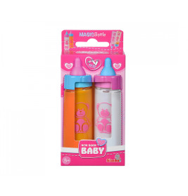 Simba New Born Baby – 2 Magische Fläschchen (Milch & Saft) für Puppen (12 cm). Spielspaß ab 3 Jahren. EAN 4006592069254.