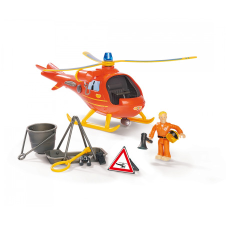 Feuerwehrmann Sam Hubschrauber Wallaby mit Figur – Licht & Sound