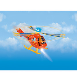 Feuerwehrmann Sam Hubschrauber Wallaby mit Figur – Licht & Sound