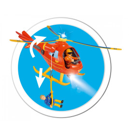 Feuerwehrmann Sam Hubschrauber Wallaby mit Figur – Licht & Sound