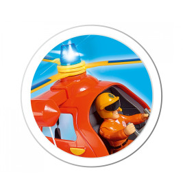 Feuerwehrmann Sam Hubschrauber Wallaby mit Figur – Licht & Sound