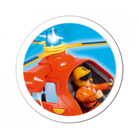 Feuerwehrmann Sam Hubschrauber Wallaby mit Figur – Licht & Sound