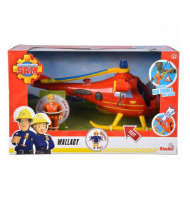 Feuerwehrmann Sam Hubschrauber Wallaby mit Figur – Licht & Sound