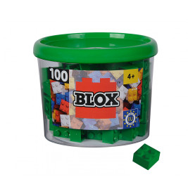 Simba Blox 100 grüne 4er Bausteine in Dose – Kompatibel mit bekannten Marken