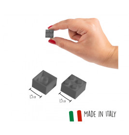 Simba Blox 100 graue 4er Bausteine in Dose – Kompatibel mit bekannten Marken