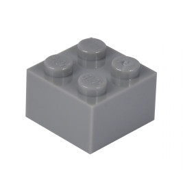 Simba Blox 100 graue 4er Bausteine in Dose – Kompatibel mit bekannten Marken