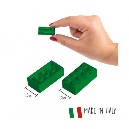 Simba BLOX Bausteine 40 grüne 8er Steine in Dose – Kreativspielzeug ab 3 Jahren