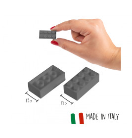 Simba BLOX Bausteine 40 graue 8er Steine in Dose – Kreativspielzeug ab 3 Jahren