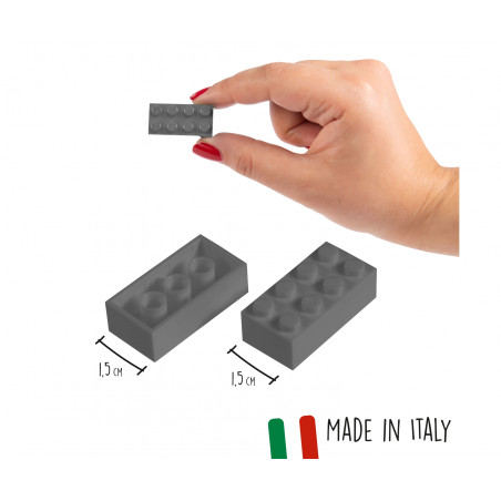 Simba BLOX Bausteine 40 graue 8er Steine in Dose – Kreativspielzeug ab 3 Jahren