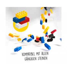 Simba BLOX Bausteine 40 graue 8er Steine in Dose – Kreativspielzeug ab 3 Jahren