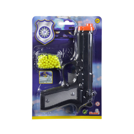 Kugelpistole mit Munition, 3-sort.