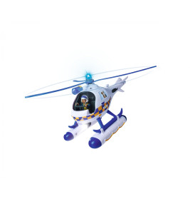 Feuerwehrmann Sam Polizei Hubschrauber Wallaby | Rose Figur & Radar Hund | Sound & Licht BLAULICHT | Simba