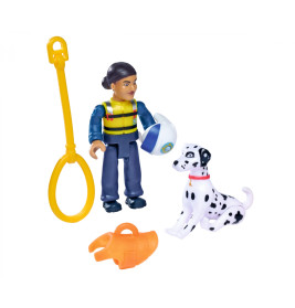 Feuerwehrmann Sam Polizei Hubschrauber Wallaby | Rose Figur & Radar Hund | Sound & Licht BLAULICHT | Simba