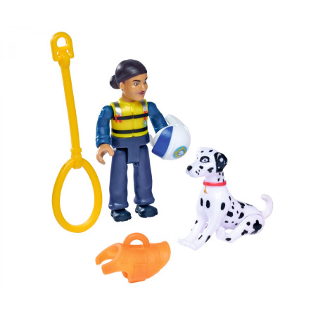 Feuerwehrmann Sam Polizei Hubschrauber Wallaby | Rose Figur & Radar Hund | Sound & Licht BLAULICHT | Simba