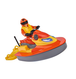 Feuerwehrmann Sam Juno Jet Ski mit Figur – Schwimmfähiges Spielzeug von Simba | ab 3 Jahren