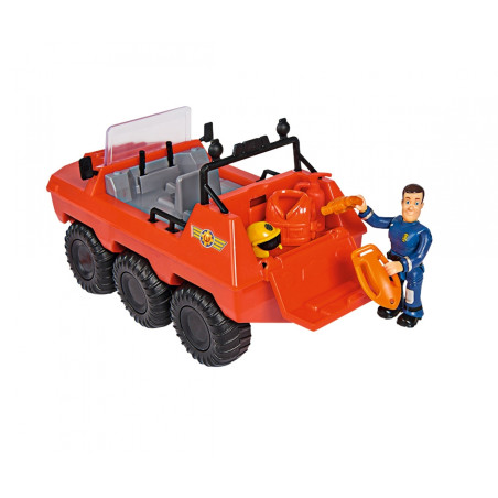Simba Feuerwehrmann Sam Hydrus – schwimmfähiges Rettungsfahrzeug mit Figur für Kinder ab 3 Jahren
