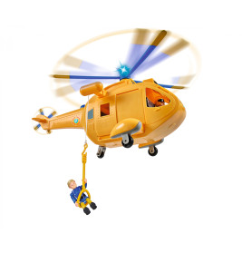 Fireman Sam Hubschrauber Wallaby II – Licht & Sound, Seilwinde, Tom Figur