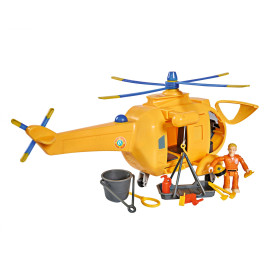 Fireman Sam Hubschrauber Wallaby II – Licht & Sound, Seilwinde, Tom Figur