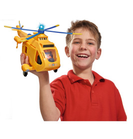 Fireman Sam Hubschrauber Wallaby II – Licht & Sound, Seilwinde, Tom Figur