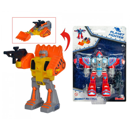 Simba Planet Fighter Space Bot Pro – Verwandlungsroboter & Flugzeug/Bagger, sortiert ab 4 J.