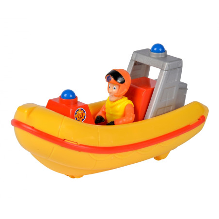Simba Feuerwehrmann Sam Rettungsboot Neptun mit Elvis Figur – Schwimmfunktion & Spielspaß