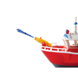 Simba Feuerwehrmann Sam Titan Schiff – Schwimmendes Feuerwehrboot mit Wasserkanonen & Sam Figur