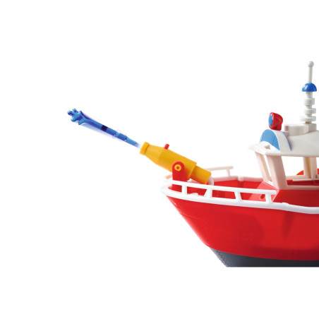 Simba Feuerwehrmann Sam Titan Schiff – Schwimmendes Feuerwehrboot mit Wasserkanonen & Sam Figur